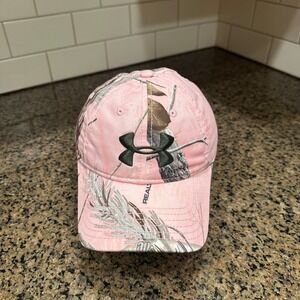 Under Armour Pink Realtree Camo Baseball Cap OSFA Womens